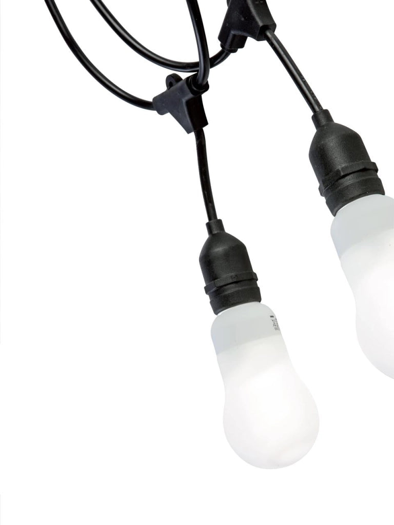 Cavo per Esterno con 5 Portalampade E27 5m in Termoplastico Sovil Bianco