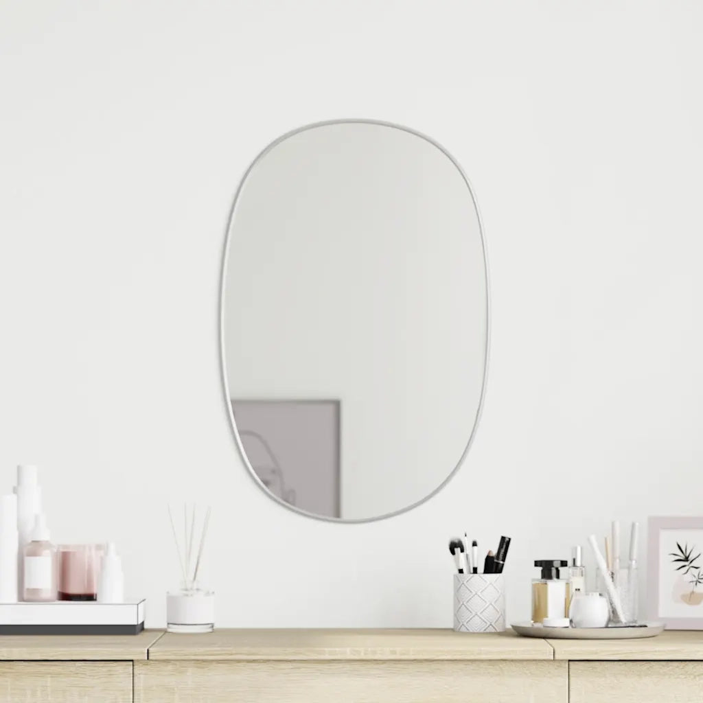 Specchio da Parete | Specchio decorativo Argento 50x35 cm