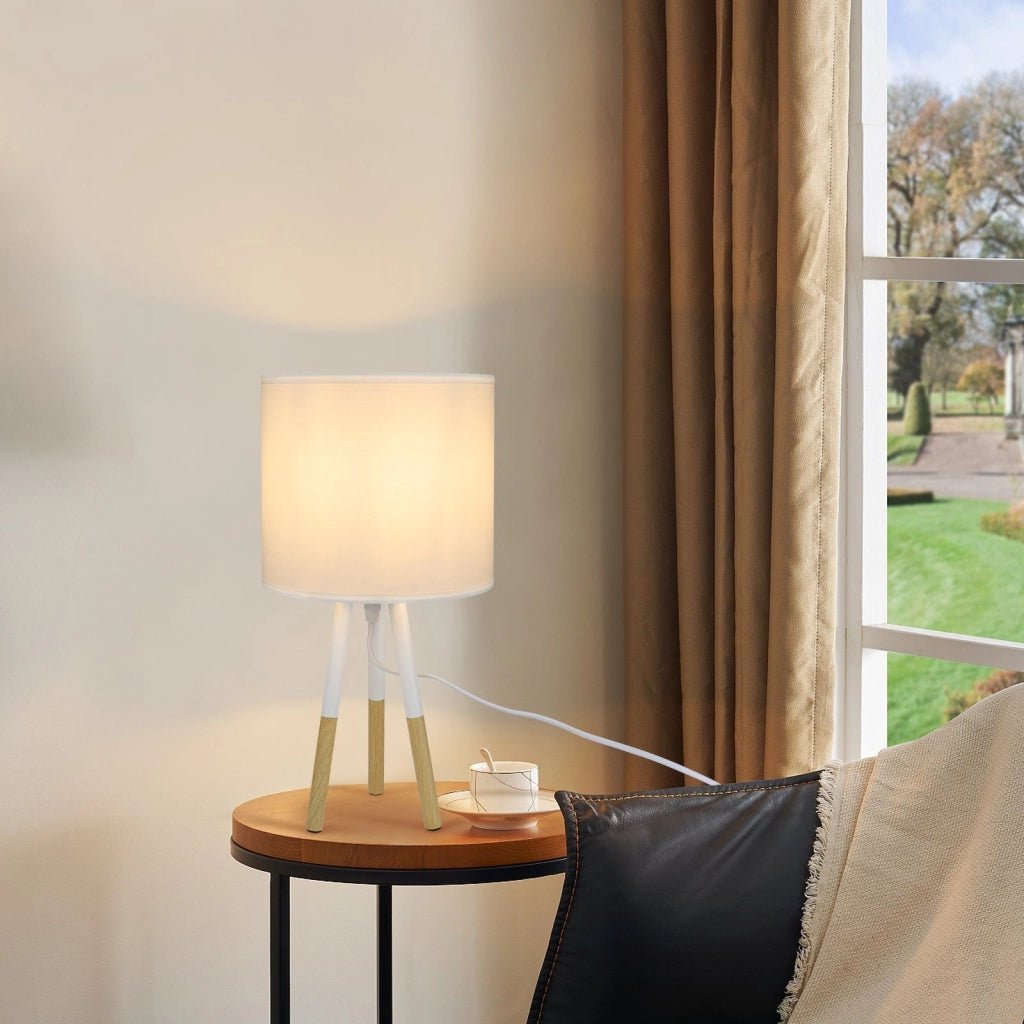 ZMH Lampada da tavolo LED E27 per camera da letto comodino