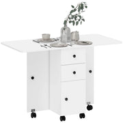 Tavolo a Ribalta con Cassetti ¨C Minimal ¨C Bianco 120x60x76.5 cm