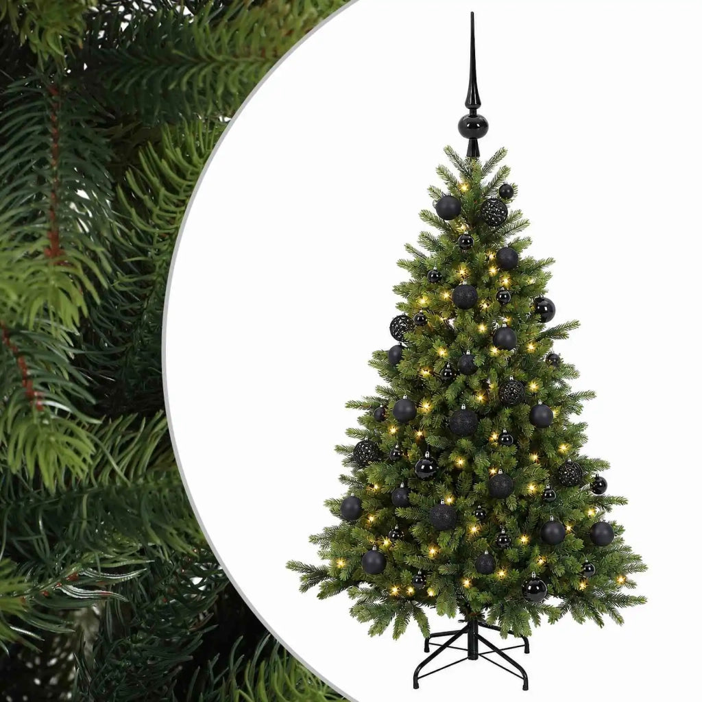 Albero di Natale artificiale con palline 150 cm 150 LED 3465602