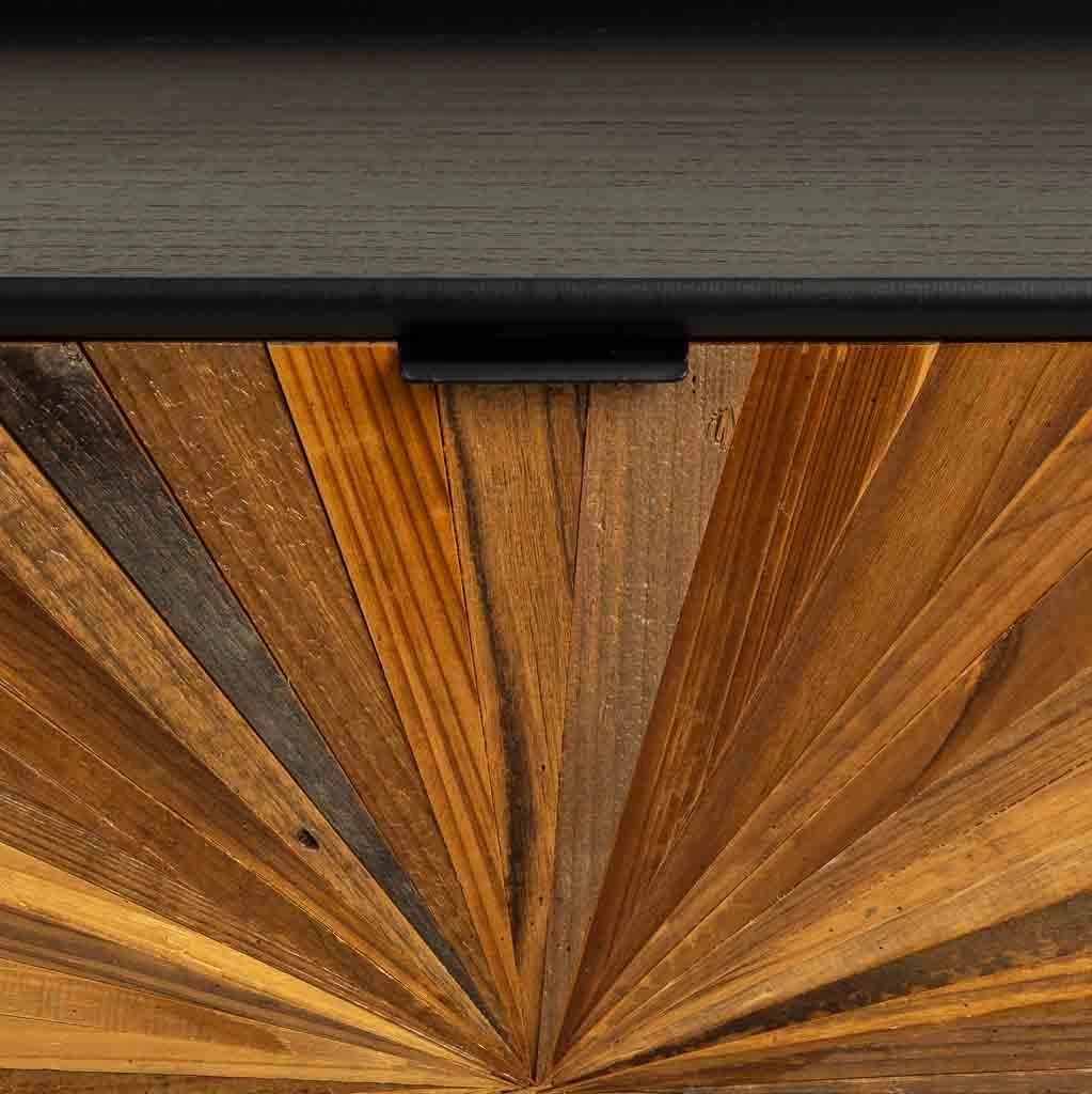 Scarpiera in legno di recupero marrone 80x38x53h cm