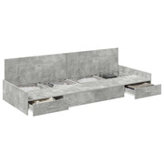 Letto singolo | Letto per adulti | Struttura del letto con testiera Grigio cemento 80 x 200 cm