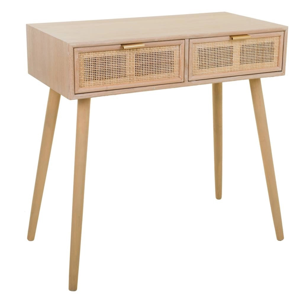 Mobile ingresso in MDF e griglia, marrone, 80x42x79