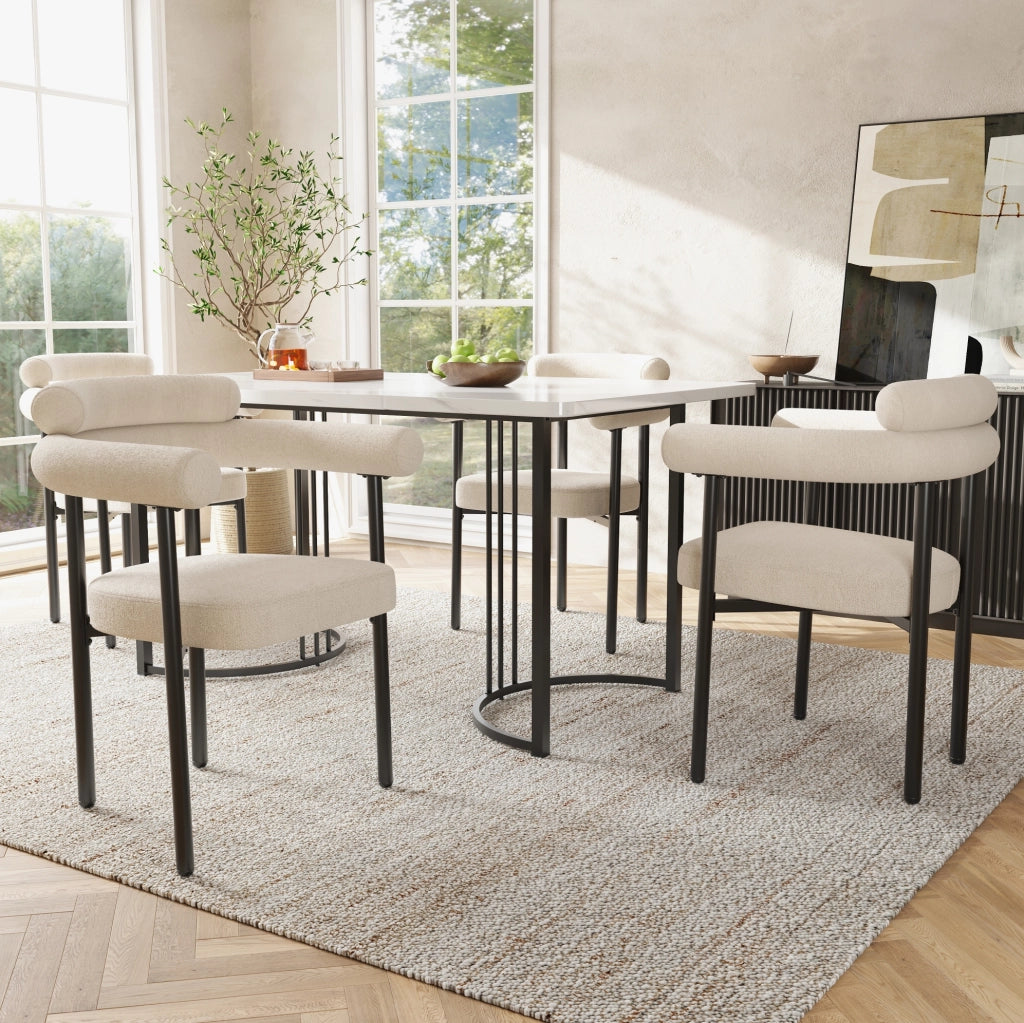 Sedia 70x62x84 cm ergonomica in velluto e ferro beige
