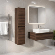 Colonna bagno sospesa mod. LOFT cm. 130  - Noce Scuro
