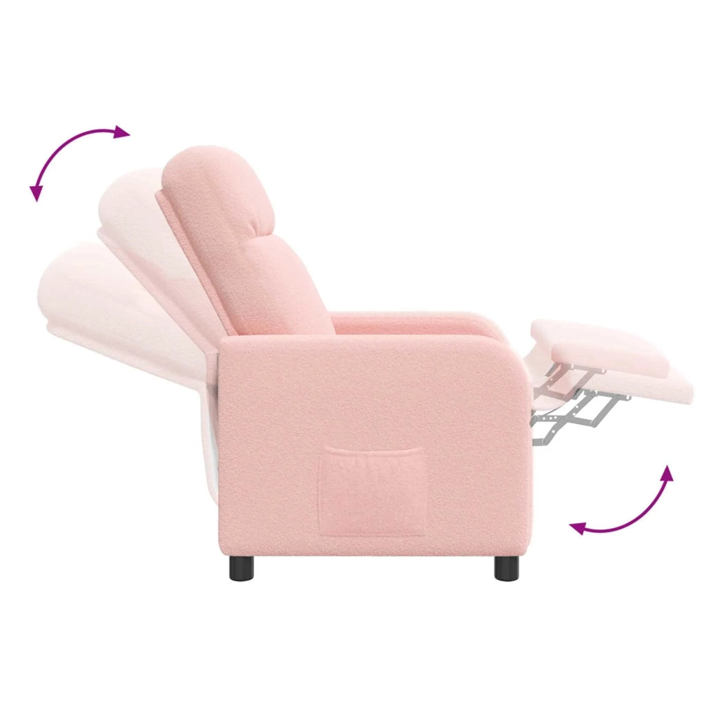 Poltrona Massaggiante Rosa Bouclé 42034953