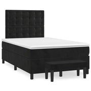 Giroletto a Molle con Materasso Nero 120x190 cm in Velluto 3270495