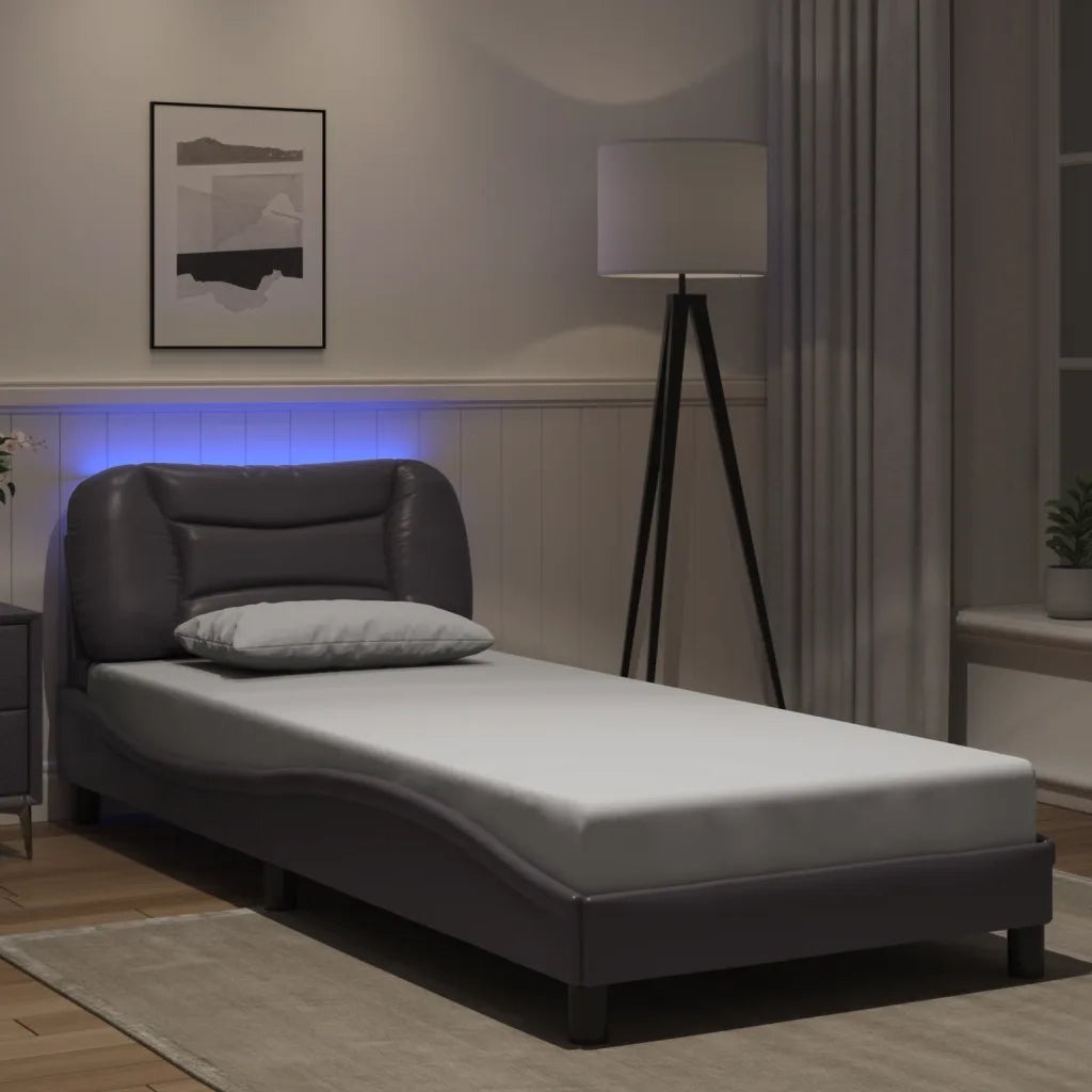 Giroletto con LED senza Materasso Hvar Grigio 80x200 cm 3213895