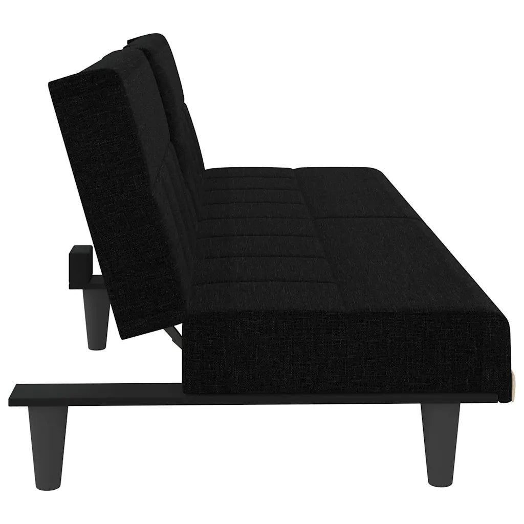 Divano letto | Sof¨¤ letto | Letto singolo con Portabicchieri in Tessuto Nero