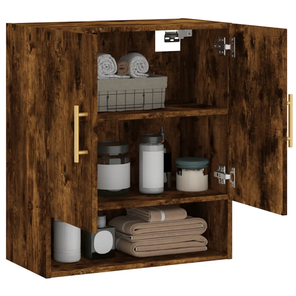 Armadietto a Muro Rovere Fumo 60x31x70 cm in Legno Multistrato 829897