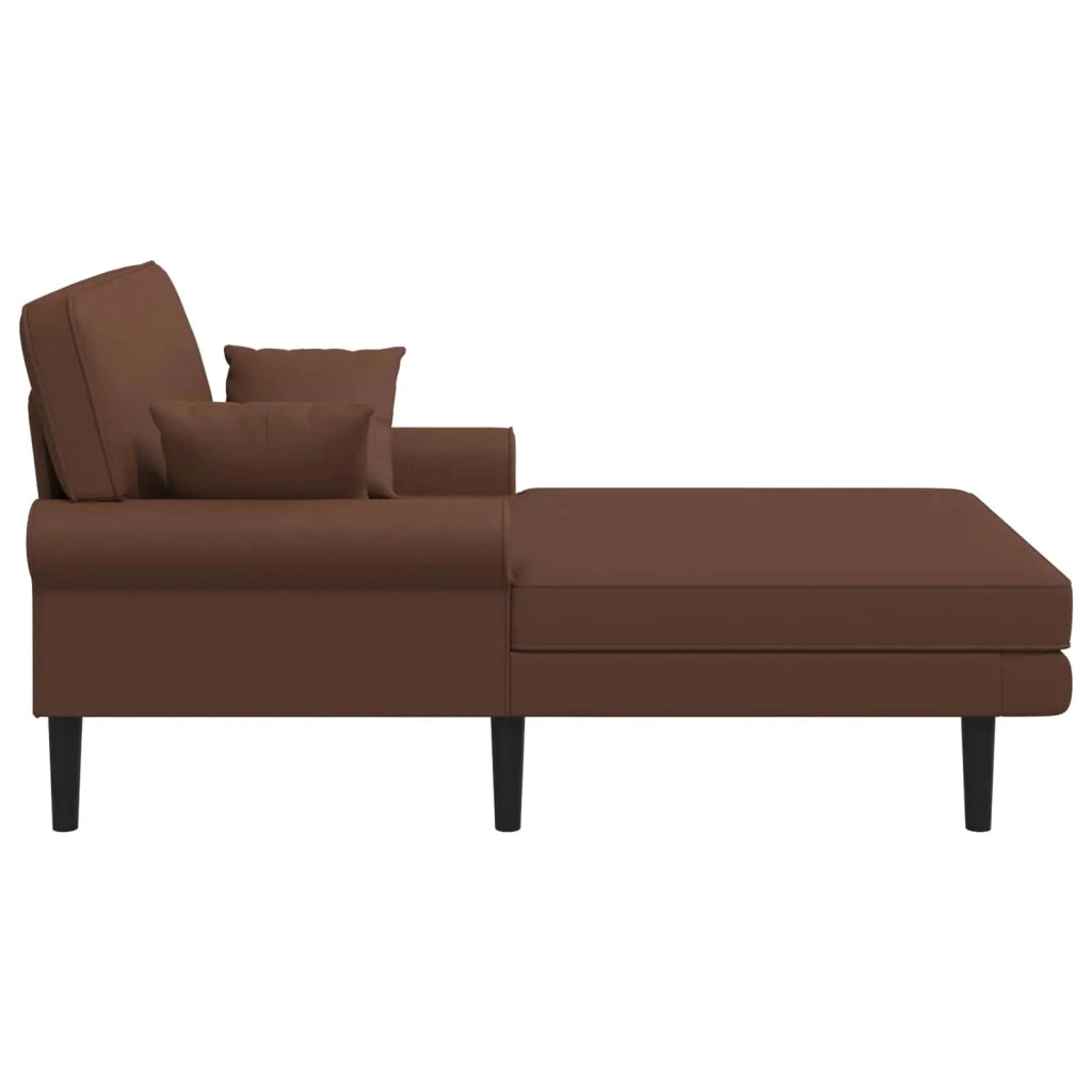 Chaise longue Marrone Similpelle 42048095