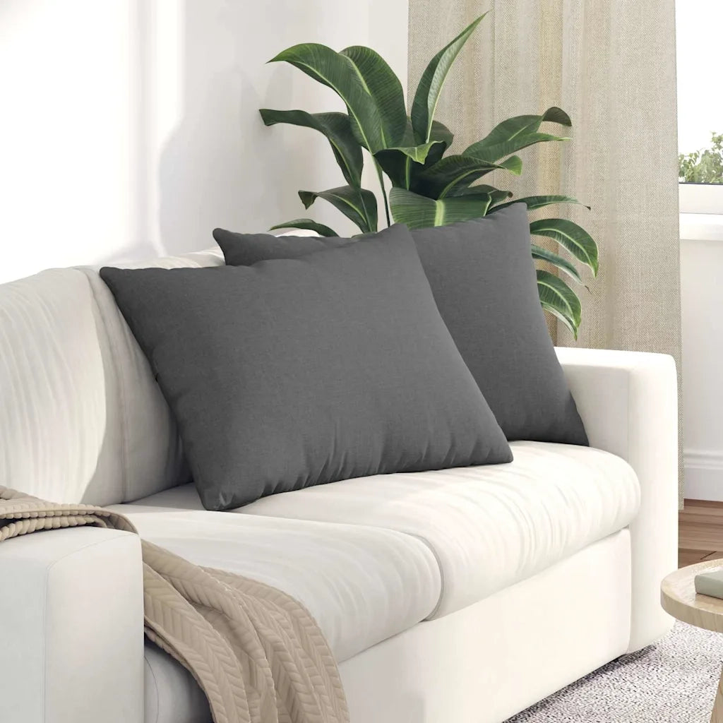 Cuscini da Divano 2 pcs Grigio scuro 70 x 50 cm Tessuto 42013740