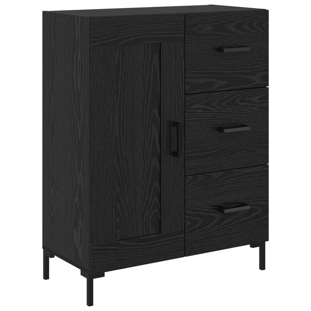 Credenza | Madia | Buffet da pranzo | Armadio da pranzo Rovere nero 69.5 x 34 x 90 cm Legno multistrato