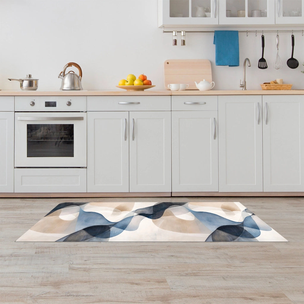 Tappeto da cucina antiscivolo, antimacchia passatoia multiuso 50x200 - Urban Blu