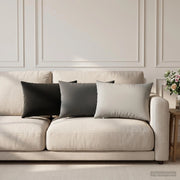 Cuscino con cuscino HEERLEN 2 pz Grigio Poliestere 923973