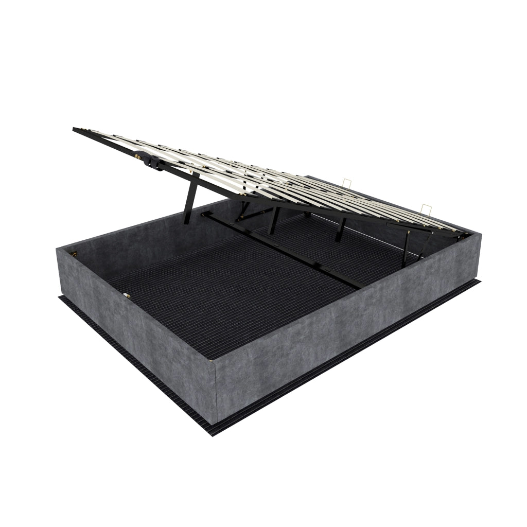 letto telaio grigio velluto olandese 140 x 200 cm
