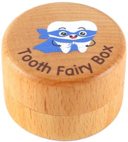 Trovapolvere per Denti da Latte con Design Carino - Cassetto in Legno per Denti da Latte - Contenitore di Ricarica per Denti da Latte - Adatto per Adolescenti - Dimensioni 5 x 5 x 3,4 cm