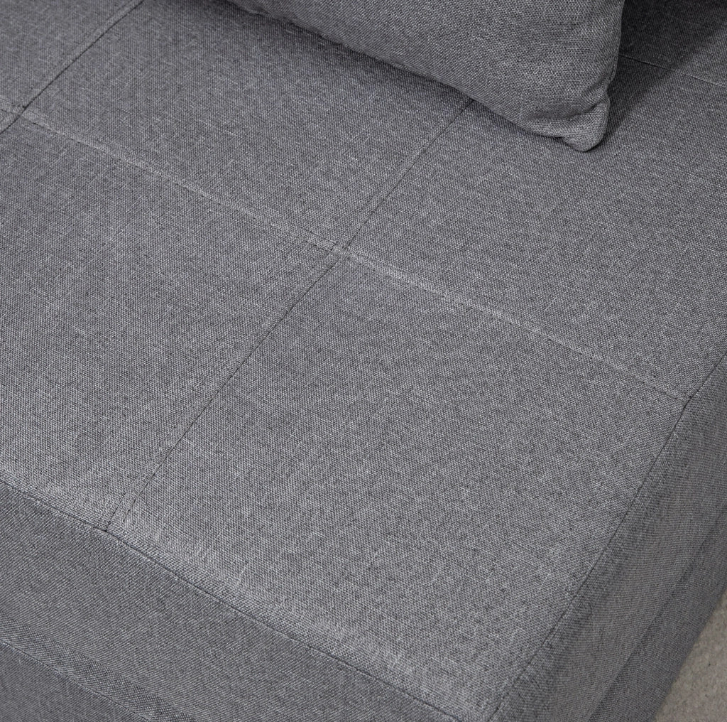 Poltrona Letto 2-in-1 Pieghevole con Funzione Relax e Divano, Portata 120 kg, Grigio Scuro