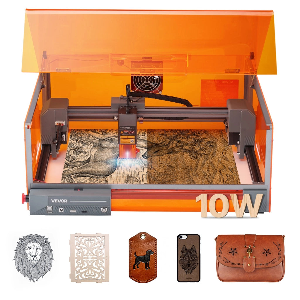 Incisore laser 10 W JL3PRO con custodia protettiva chiusa, area di lavoro 300 x 300 mm, telaio in alluminio, per legno pelle e fai da te