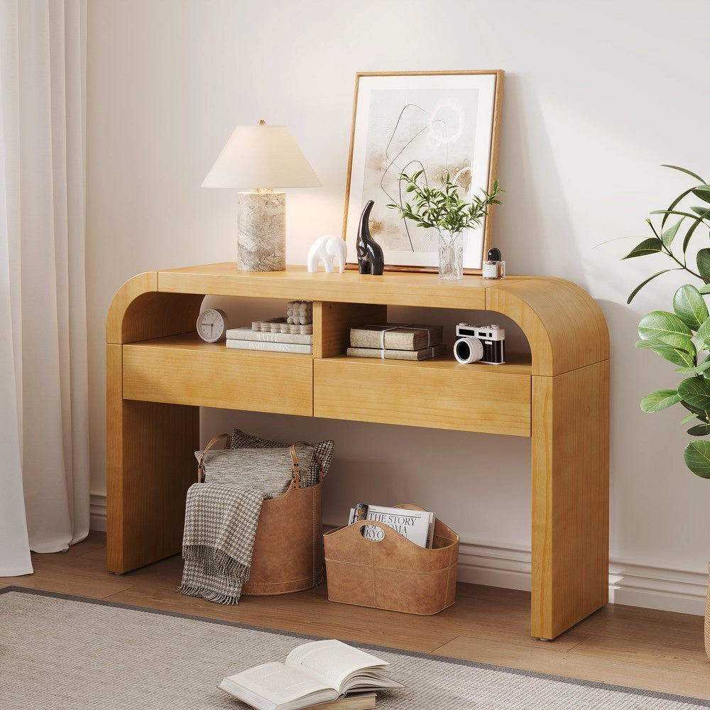 Consolle con Cassetti per Ingresso ¨C MINIMAL ¨C Legno Naturale, Slim