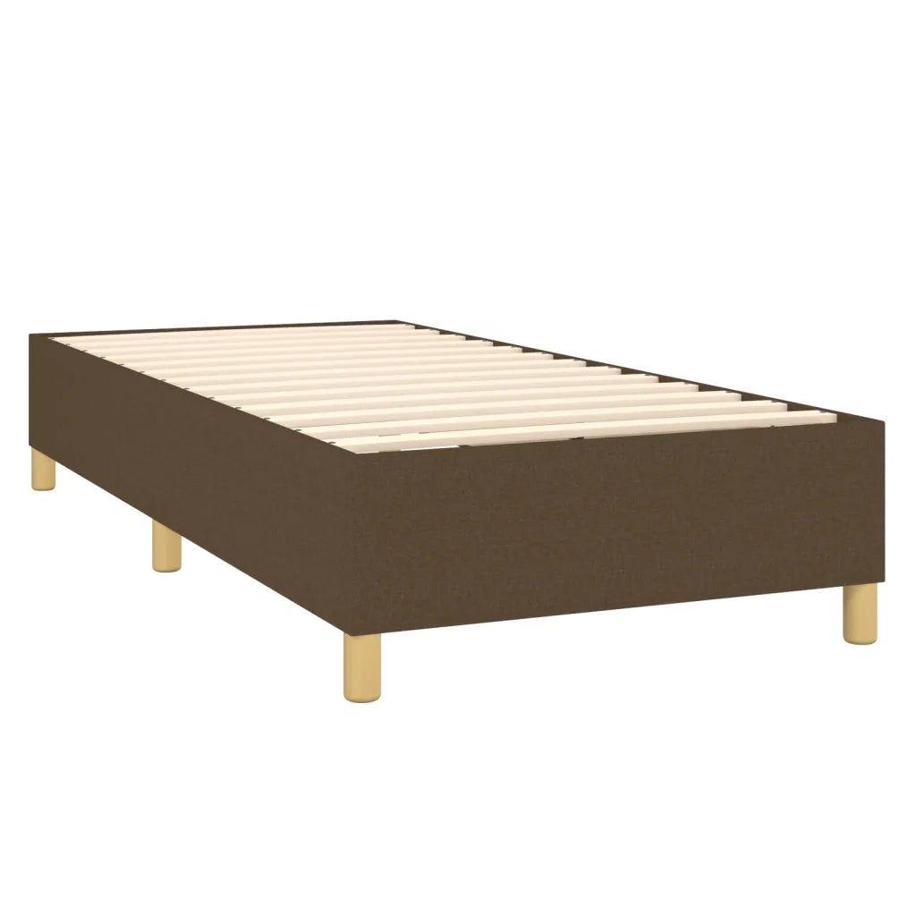 Giroletto a Molle con Materasso Marrone Scuro 90x190cm Tessuto 3132036