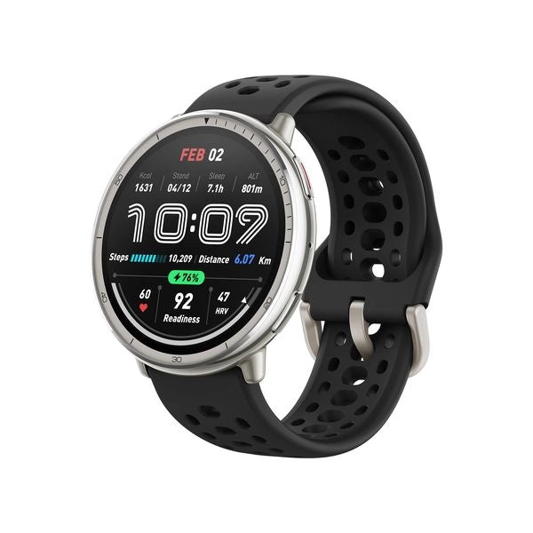Amazfit active 2 3,35 cm (1.32") amoled digitale 466 x 466 pixel touch screen argento gps (satellitare) - 6970100377712