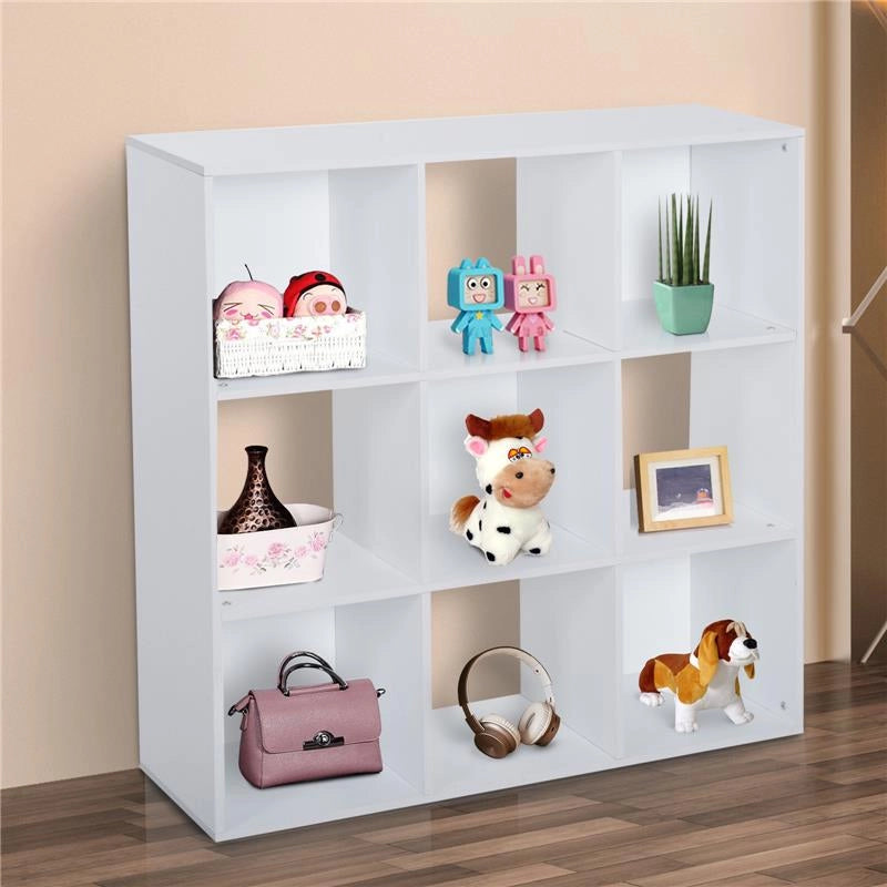 LIBRERIA 9 SCOMPARTI A CUBO 91.5X29.5X91.5CM BIANCA