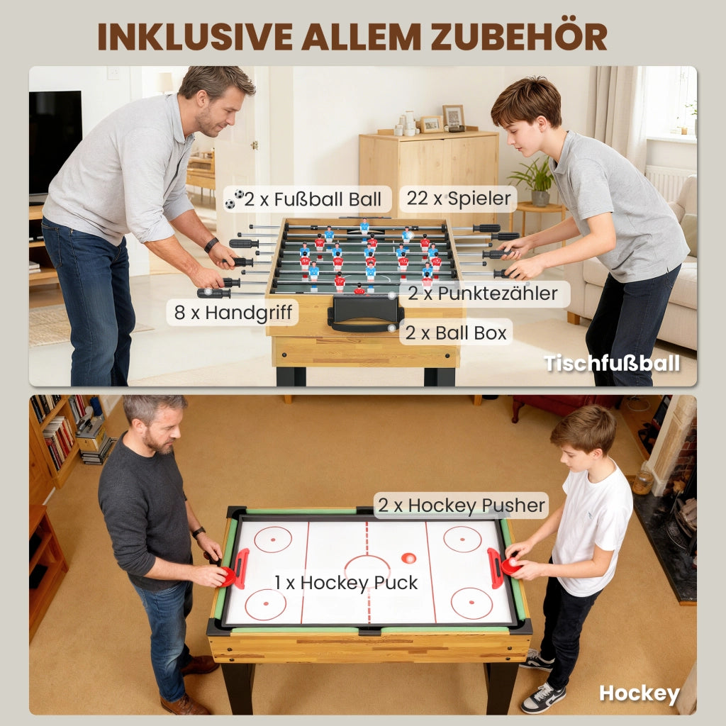 Tavolo da gioco 13 in 1 ¨C zephmum ¨C Noce