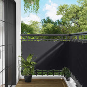 Schermo da balcone Nero 90 x 200 cm Oxford alu rivestito in PU 42030847