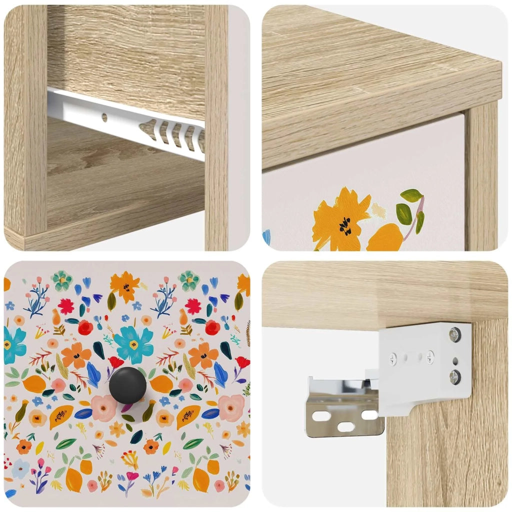 Mobiletto da comodino a parete MAINZ Rovere Sonoma 8007489