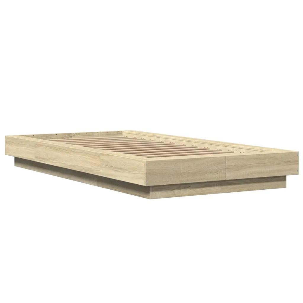 Giroletto Luci LED Rovere Sonoma 90x190 cm in Legno Multistrato 3281149