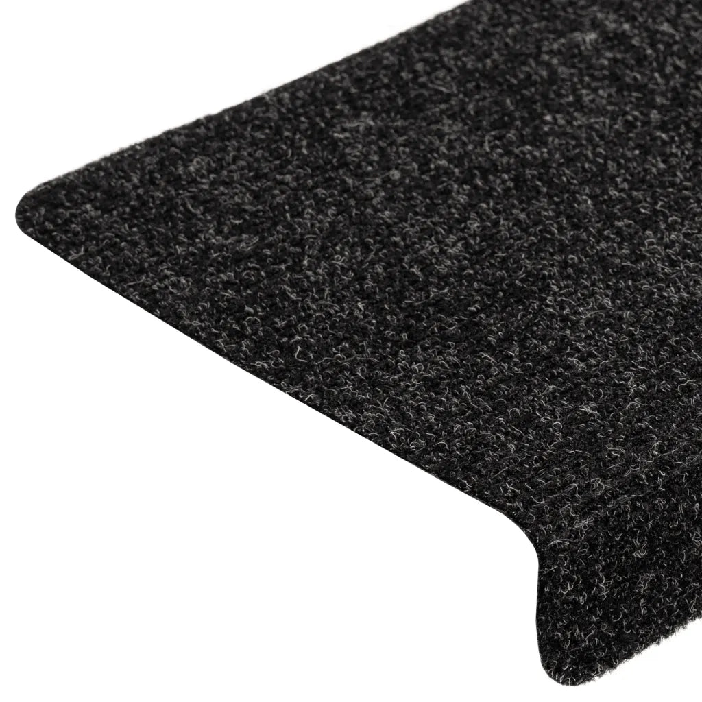 Tappetini per scale autoadesivi 5 pz | Gradini per Scale 65x21x4 cm neri con bordo rettangolare