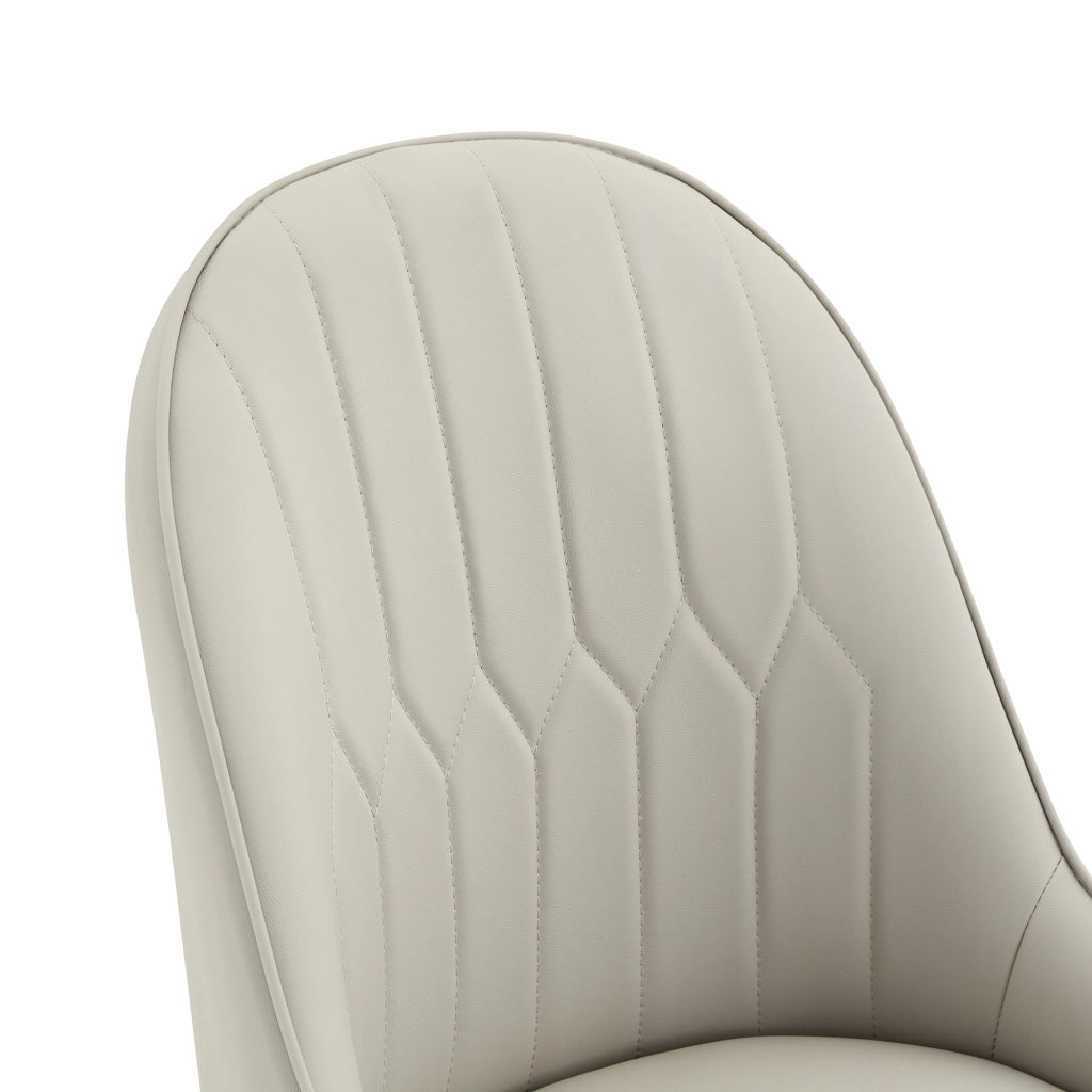 SEDIA da pranzo ergonomica 91 cm in PU grigio caldo Set da 2 pezzi
