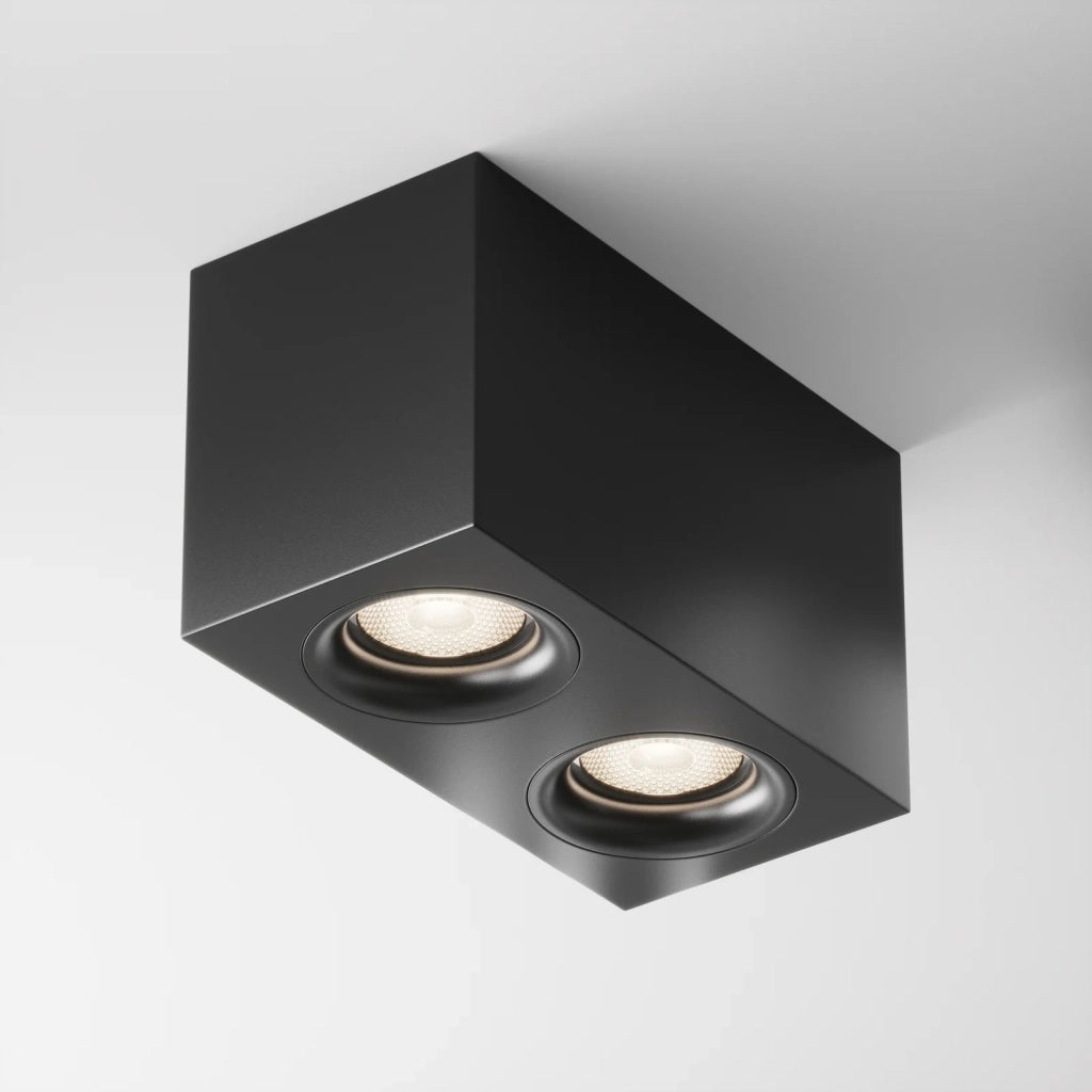 Maytoni Lampada Da Soffitto Slim 2 luci GU10 nero alluminio