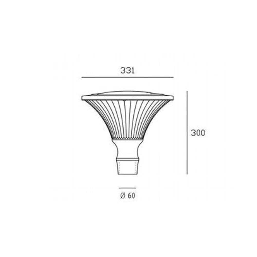 Testapalo Contemporanea Soriano Alluminio Tortora 1 Luce Led 22W 4000K