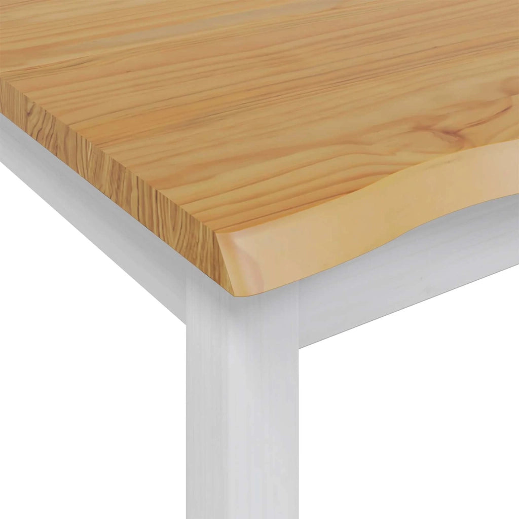Tavolo Alto EKAI Bianco 112 x 70 x 91 cm Legno Massello di Pino 42037014