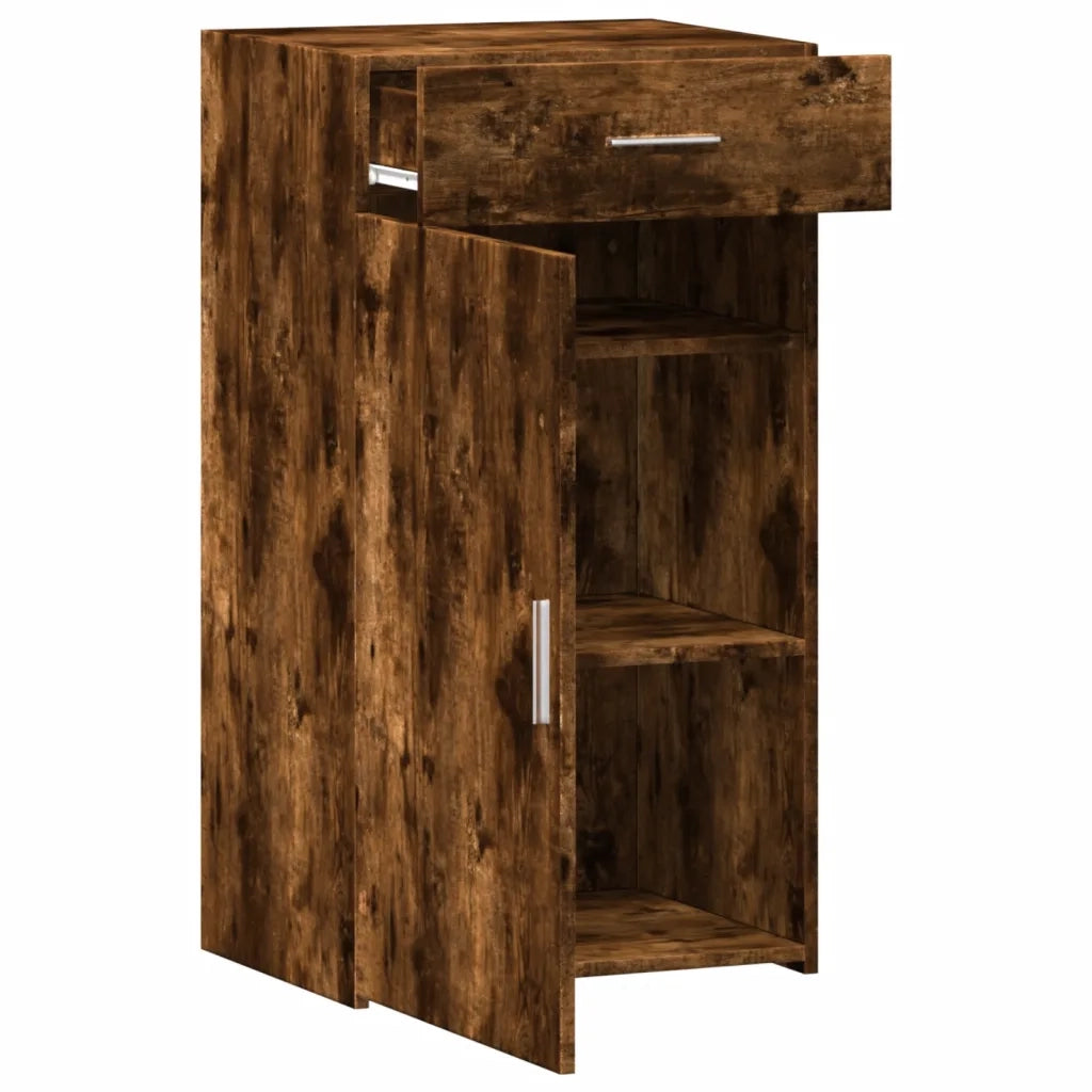 Credenza | Madia | Buffet da pranzo | Armadio da pranzo Rovere Fumo 50x42,5x93 cm in Legno Multistrato