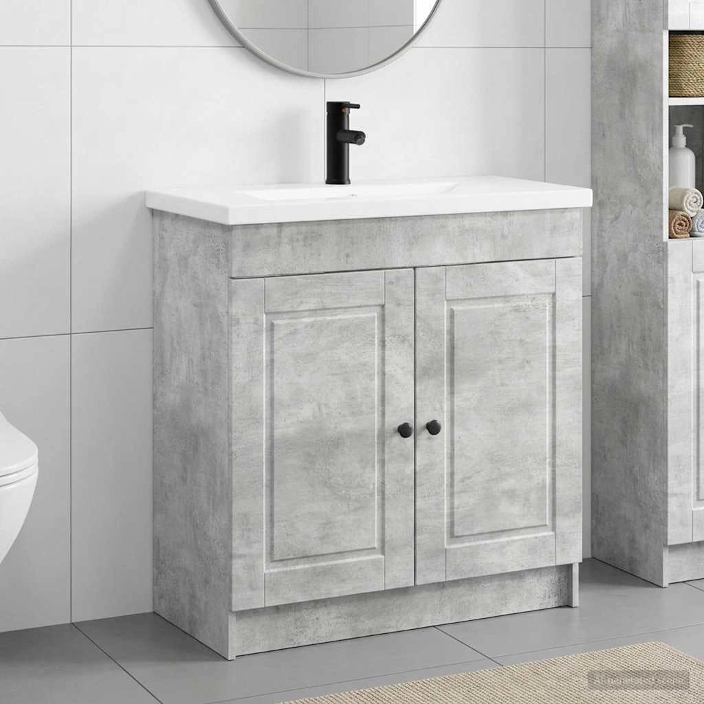 Set di mobili per il bagno Grigio Cemento 56 x 37,5 x 81 cm 3404127
