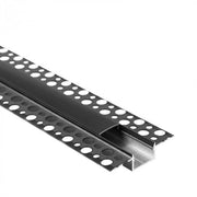 Profilo LED incasso GPS02 nero con diffusore nero 2m
