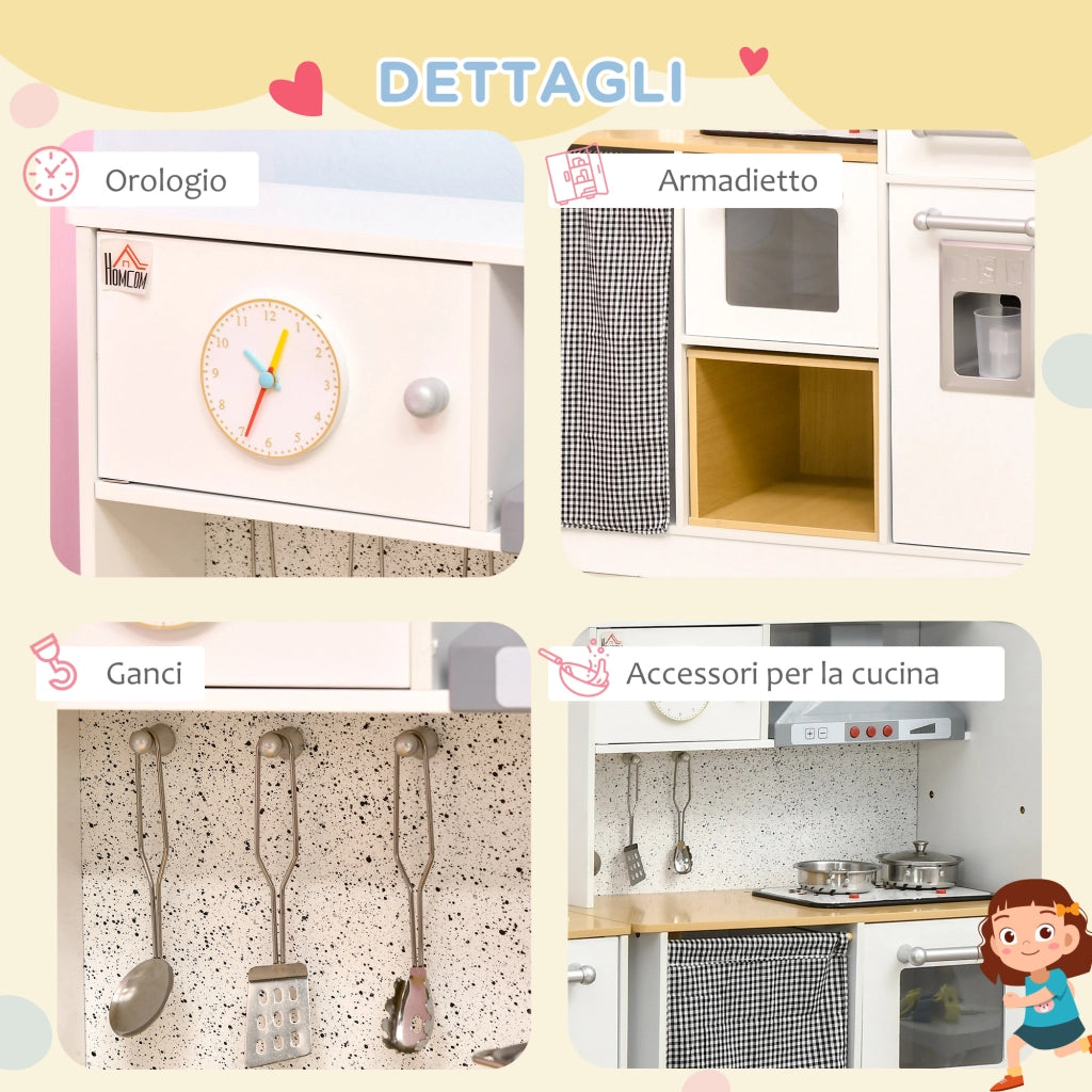 Cucina Giocattolo per Bambini con Luci e Suoni ¨C Minimal ¨C MDF e PP