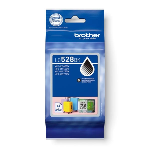 Brother lc528xlbk cartuccia d'inchiostro 1 pz originale rendimento ultra elevato nero - LC528BK