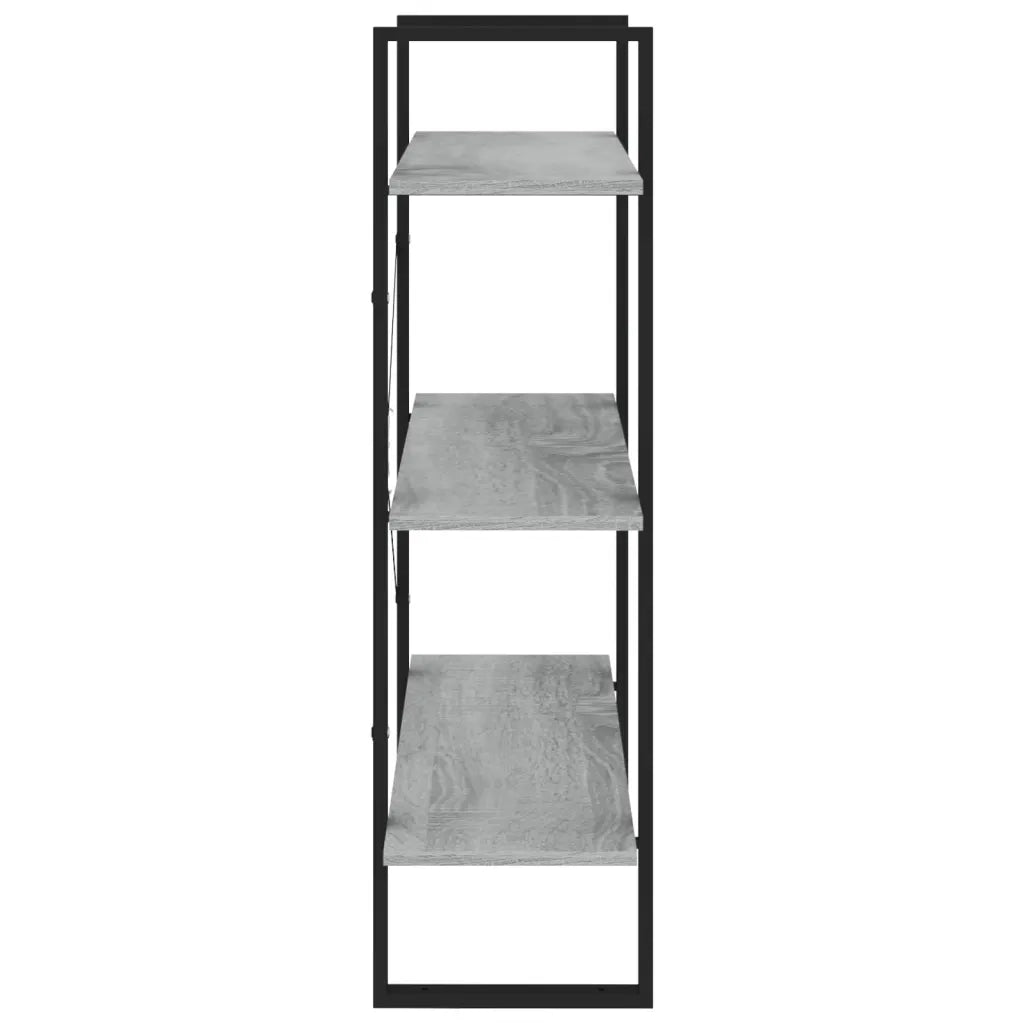 Libreria-Scaffale per Libri-Mobile di Stoccaggio Grigio Sonoma 80x30x105 cm in Legno Multistrato