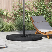 Base per Ombrellone a Forma di Ventaglio 4 pz Nero 47857