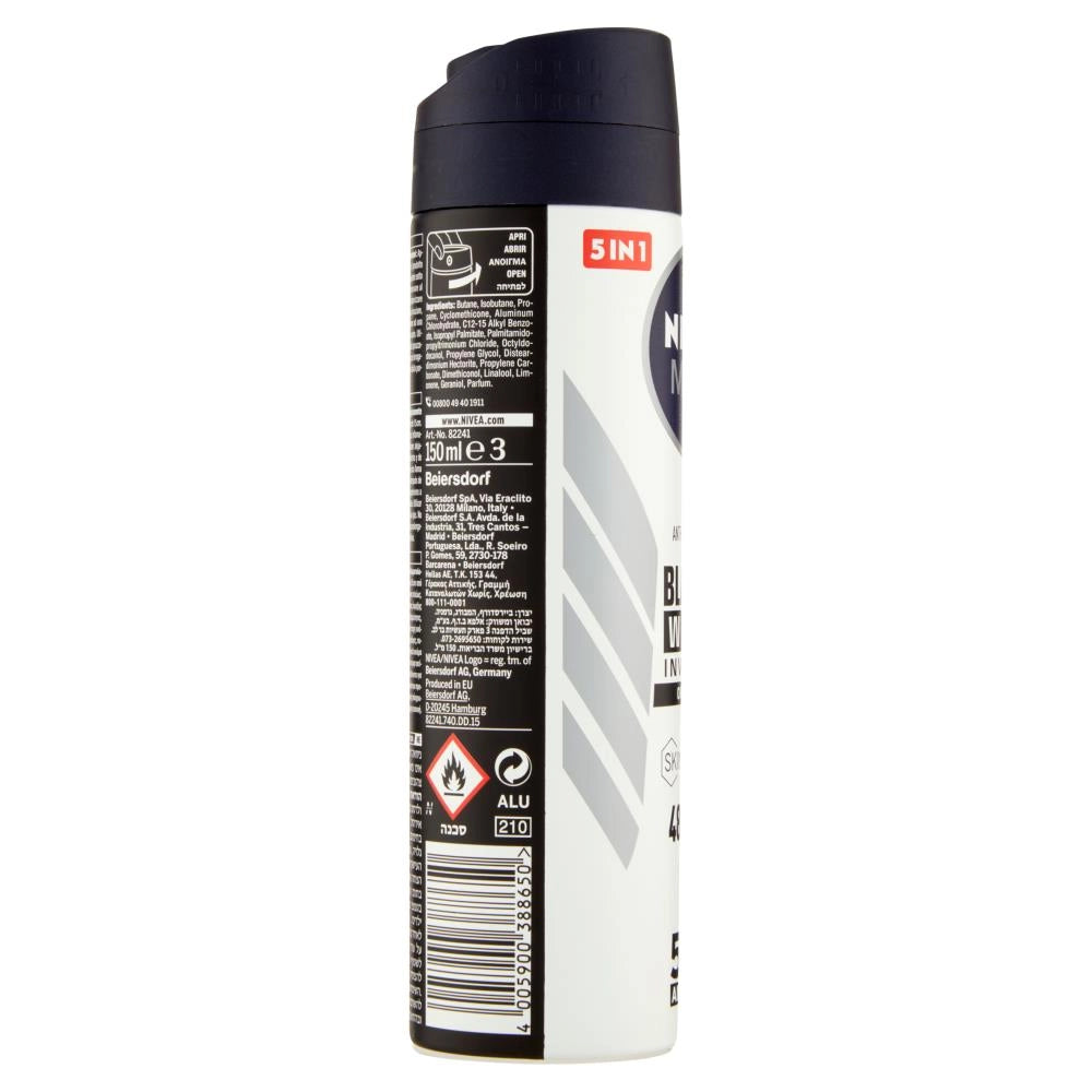 NIVEA DEODORANTE SPRAY 150 ML BLACK & WHITE