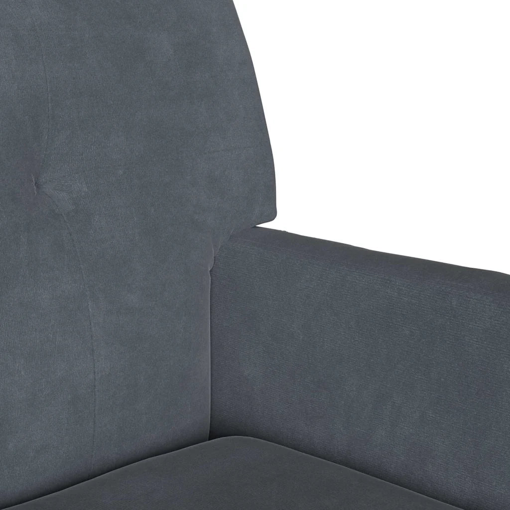 Panca Chesterfield Grigio scuro 112 x 65,5 x 75 cm Velluto 42019287