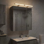 Mobiletto per specchio da bagno Grigio cemento 889066