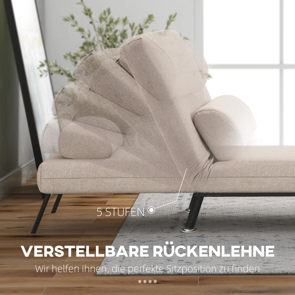 Poltrona Relax Klappbett con Schienale Regolabile ¨C Minimal ¨C Beige 75x70x75 cm