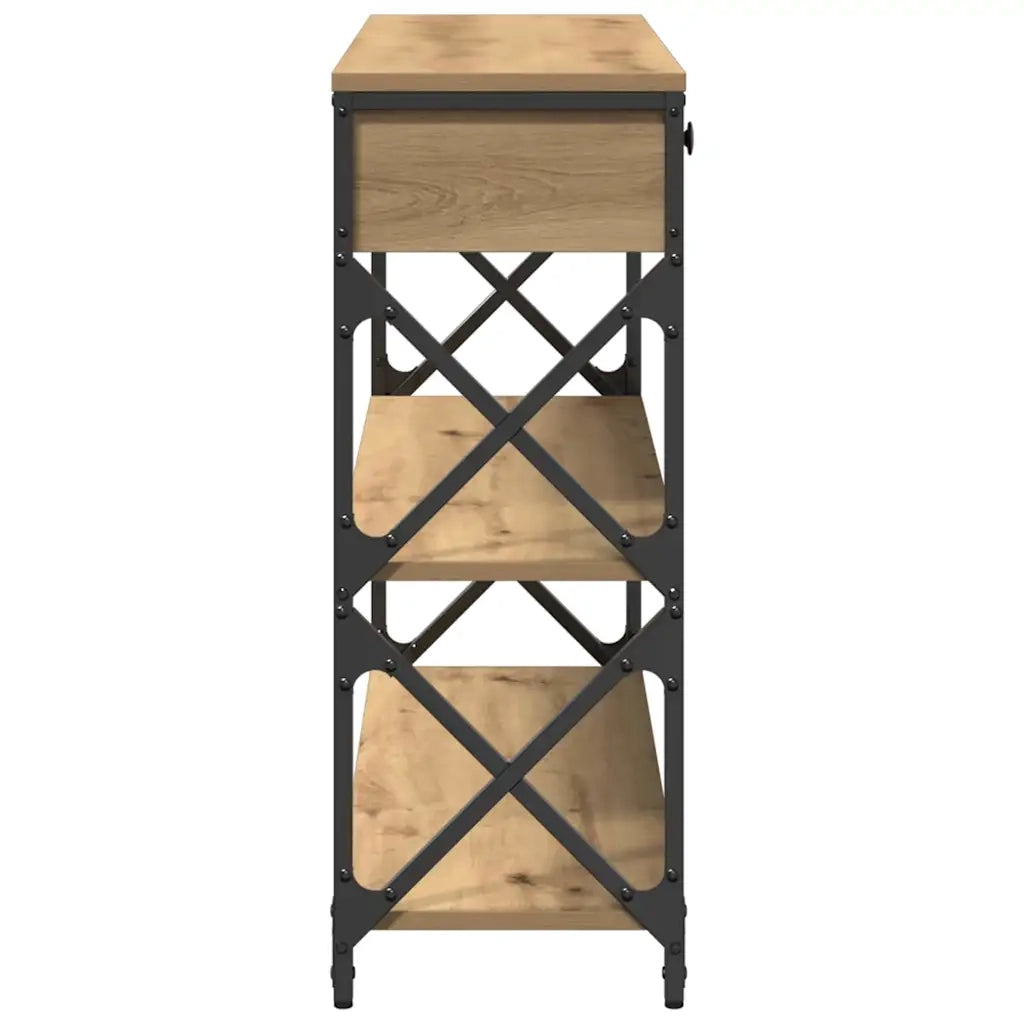 Tavolo Consolle rovere artigianale 100 x 28 x 75 cm