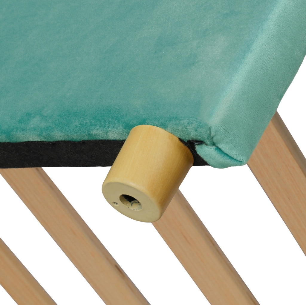 Letto bambini 90x200 cm blu verde imbottito con scivolo reversibile, illuminazione LED, porta di ricarica, ripiani e ampio contenitore sottoletto